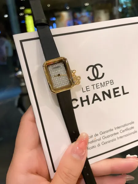 Chanel Première Rock Black Gold Quartz Watch with Camellia Charm Watches - 2