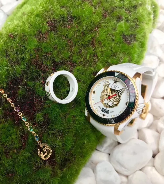 Gucci Dive Snake Black Rubber Watch Watches - 10