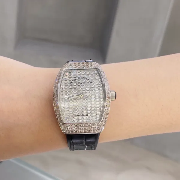 Franck Muller Casablanca Baguette Diamond-Set Turquoise Leather Watch Watches - 19