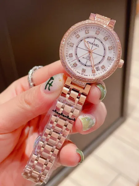 Chanel J12 White Mother-of-Pearl Dial Diamond-Set Stainless Steel Watch Watches - 23