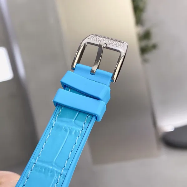 Franck Muller Casablanca Baguette Diamond-Set Turquoise Leather Watch Watches - 12