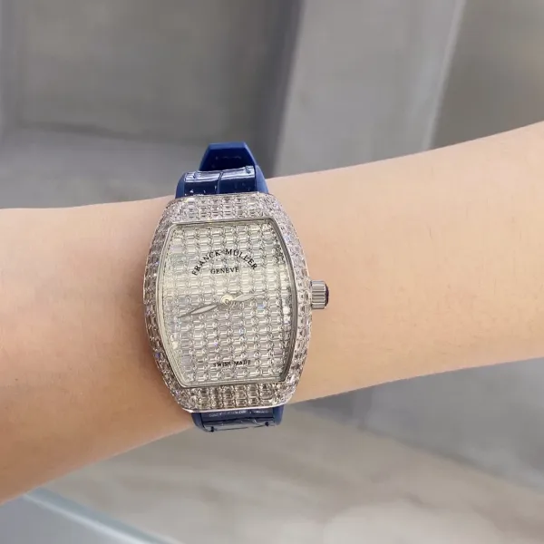 Franck Muller Casablanca Baguette Diamond-Set Turquoise Leather Watch Watches - 21