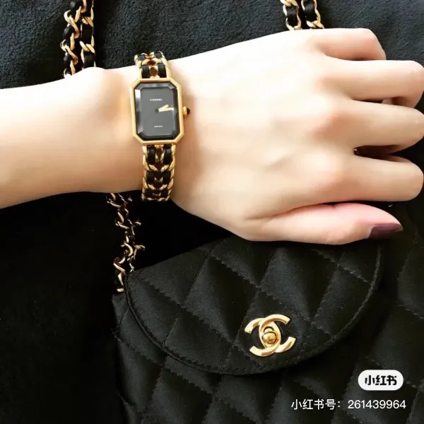 Chanel Premiere Black Gold-Plated Quartz Watch Watches - 6