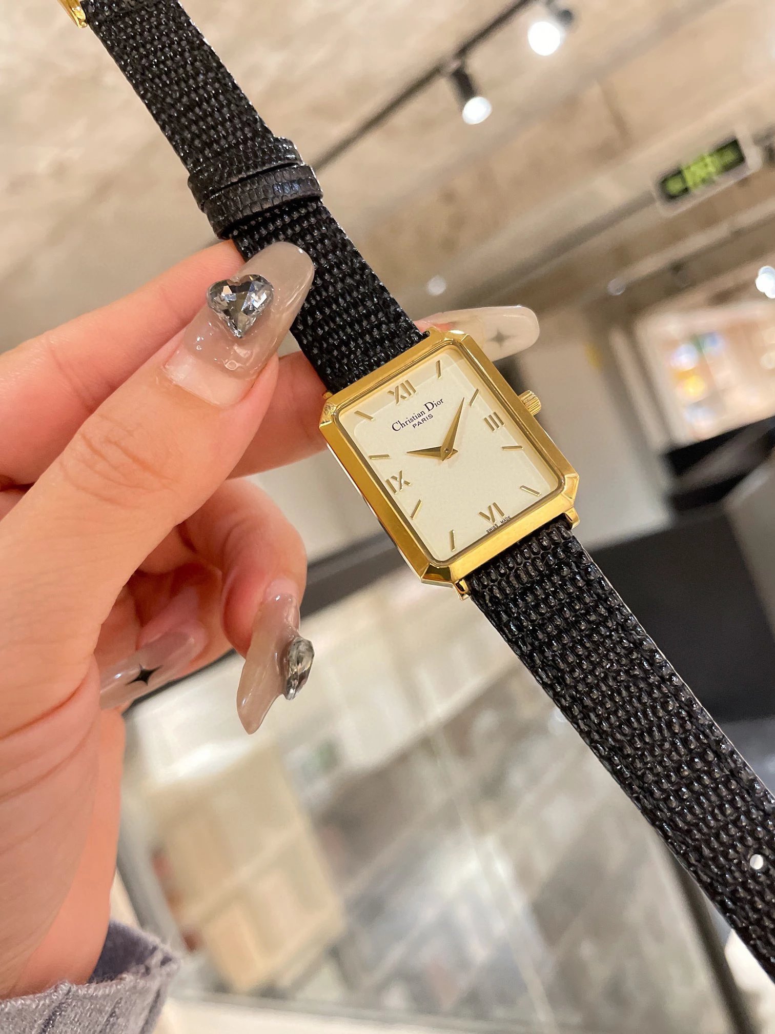 Dior La D de Dior Oblique Print Beige Dial Quartz Watch Watches - 15
