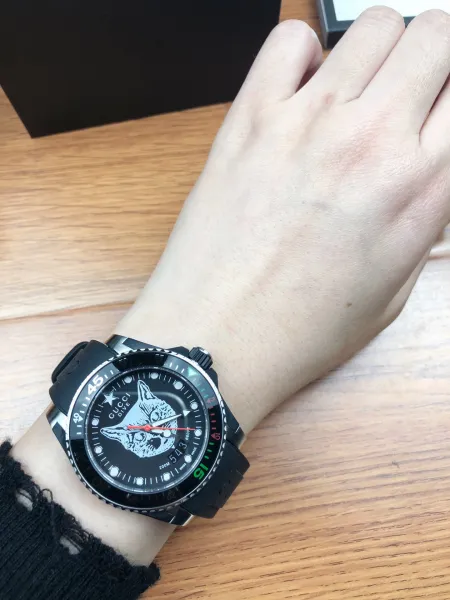 Gucci Dive Snake Black Rubber Watch Watches - 19