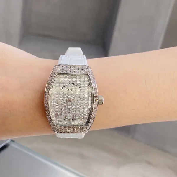 Franck Muller Casablanca Baguette Diamond-Set Turquoise Leather Watch Watches - 15
