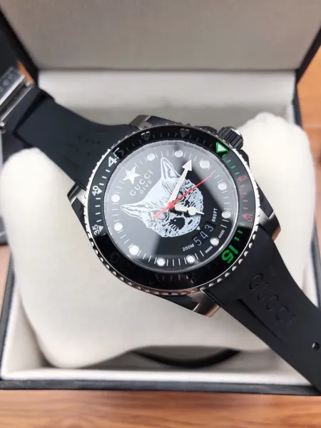 Gucci Dive Snake Black Rubber Watch Watches - 20