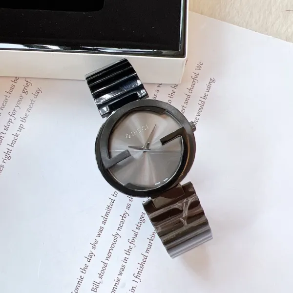 Gucci G-Timeless Mini Rose Gold Silver Dial Brown Leather Watch Watches - 19