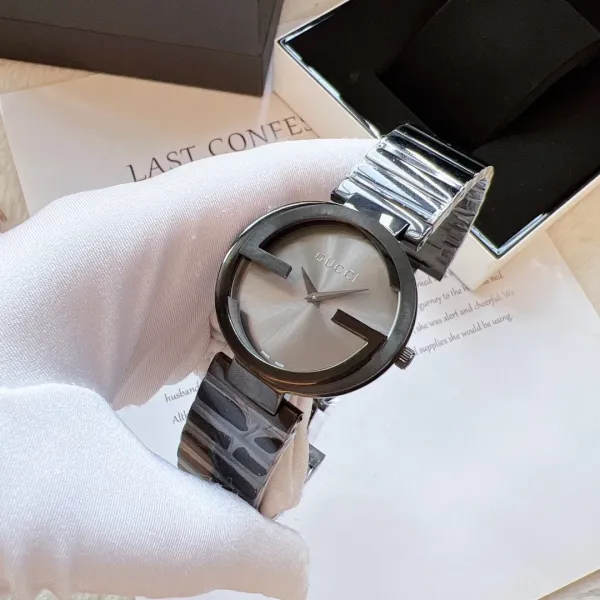 Gucci G-Timeless Mini Rose Gold Silver Dial Brown Leather Watch Watches - 20