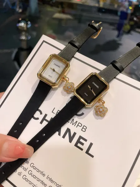 Chanel Première Rock Black Gold Quartz Watch with Camellia Charm Watches - 20