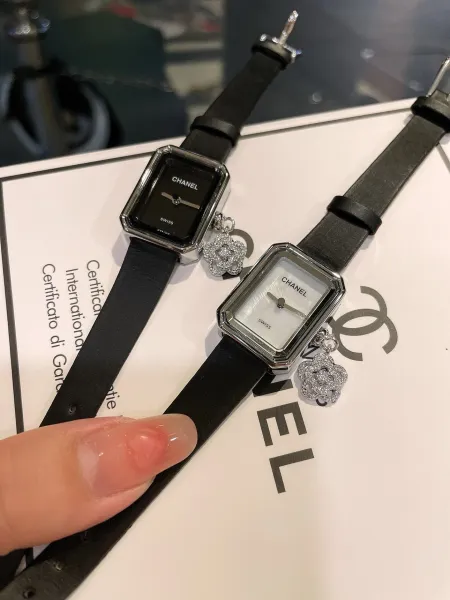 Chanel Première Rock Black Gold Quartz Watch with Camellia Charm Watches - 29