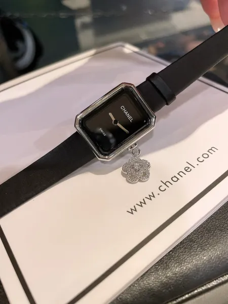 Chanel Première Rock Black Gold Quartz Watch with Camellia Charm Watches - 23