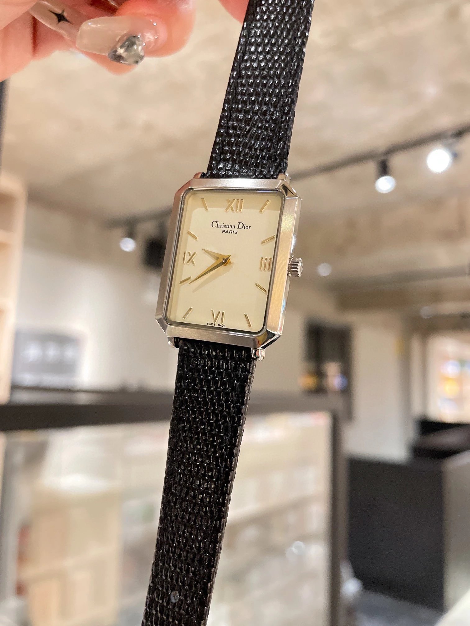 Dior La D de Dior Oblique Print Beige Dial Quartz Watch Watches - 4