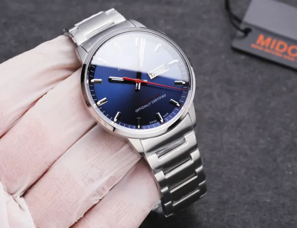Design Mido Chronometer Automatic Silver Dial Rose Gold Bezel Mechanical Watch Watches - 15