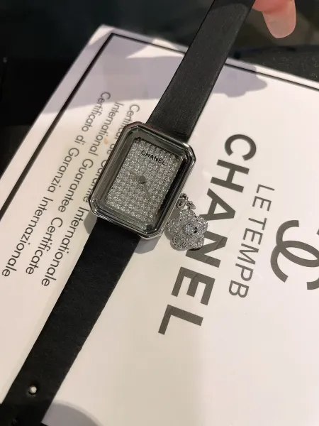 Chanel Première Rock Black Gold Quartz Watch with Camellia Charm Watches - 4