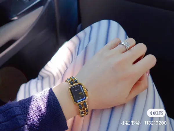 Chanel Premiere Black Gold-Plated Quartz Watch Watches - 4