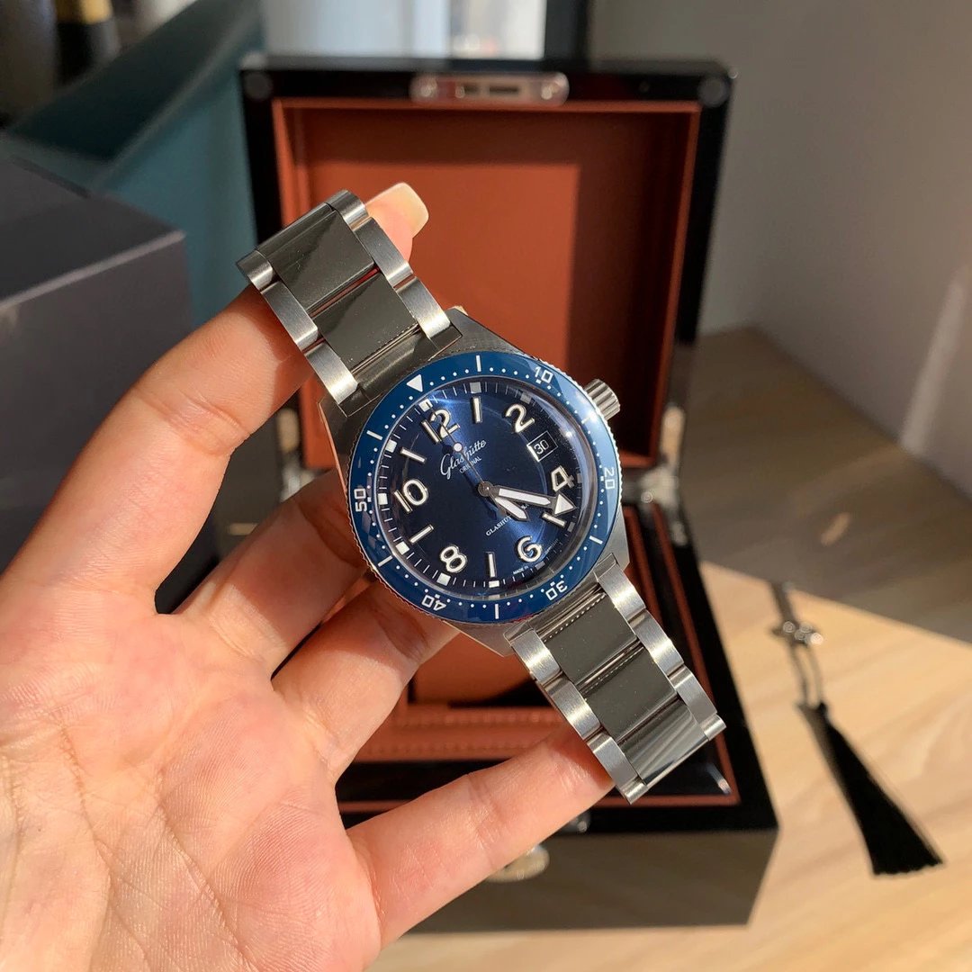 Design Glashütte Original SeaQ Chronograph Blue Dial Stainless Steel Watch Watches - 63