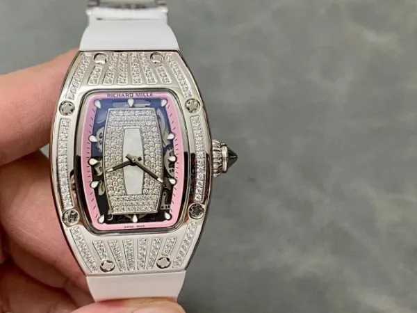Richard Mille RM 07-01 White Ceramic Diamond Pave Watch Watches - 89