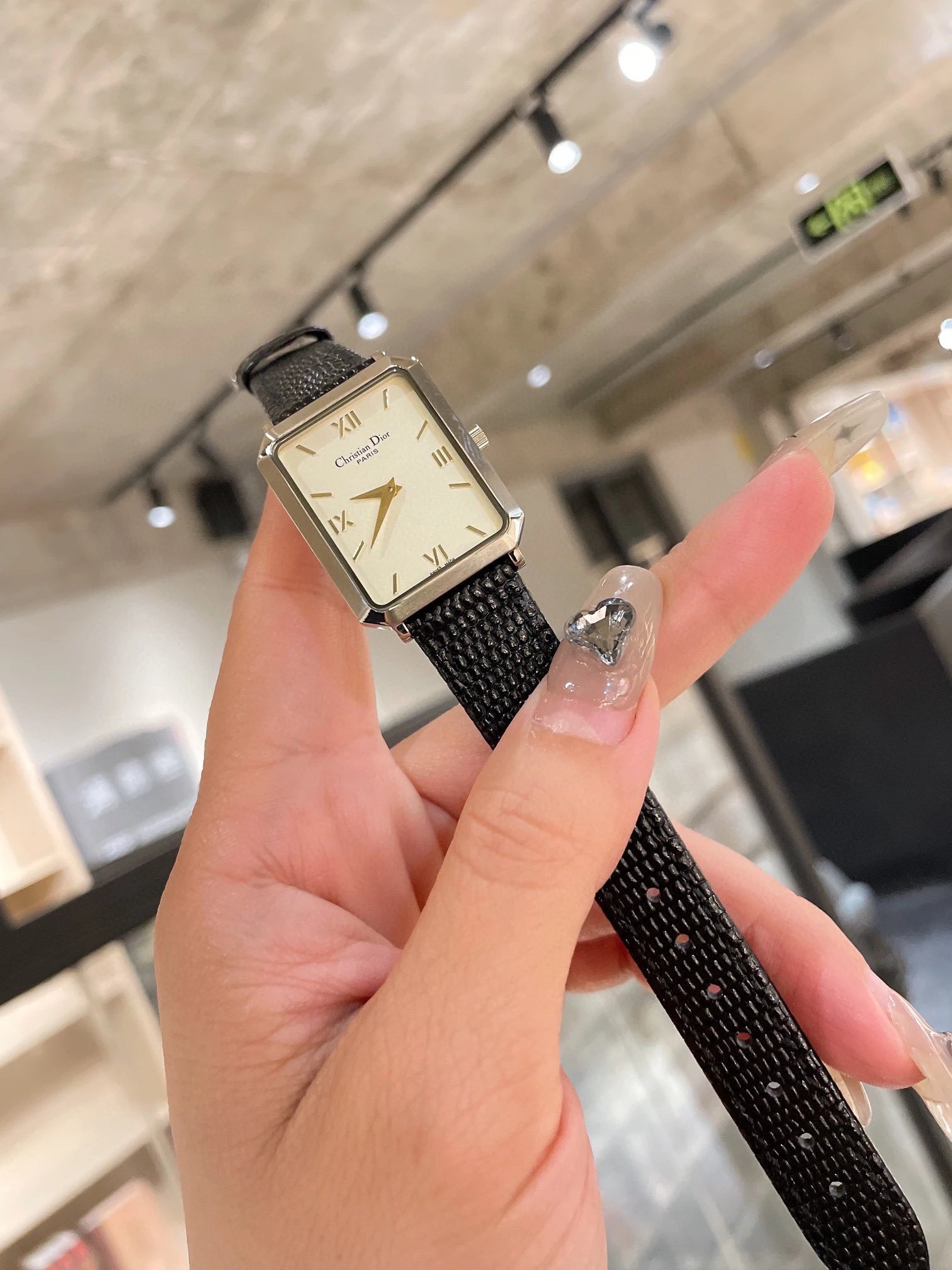 Dior La D de Dior Oblique Print Beige Dial Quartz Watch Watches - 6