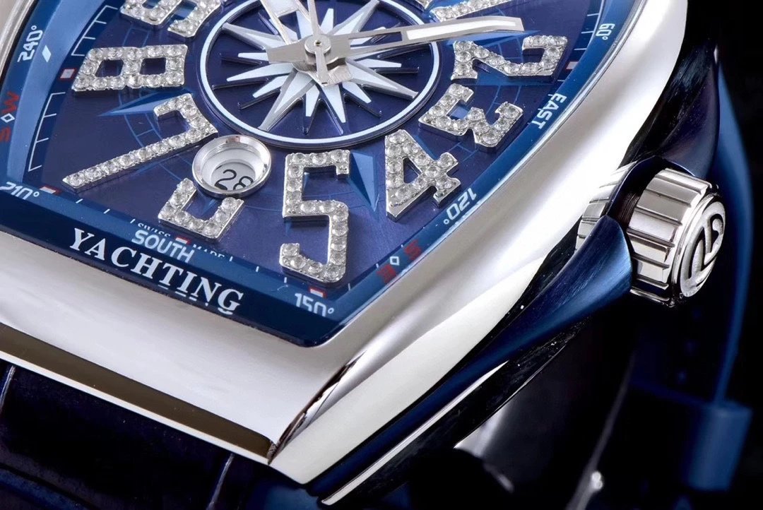 Breitling Chronomat Yachting Blue Dial Rose Gold Diamond-Set Watch Watches - 12