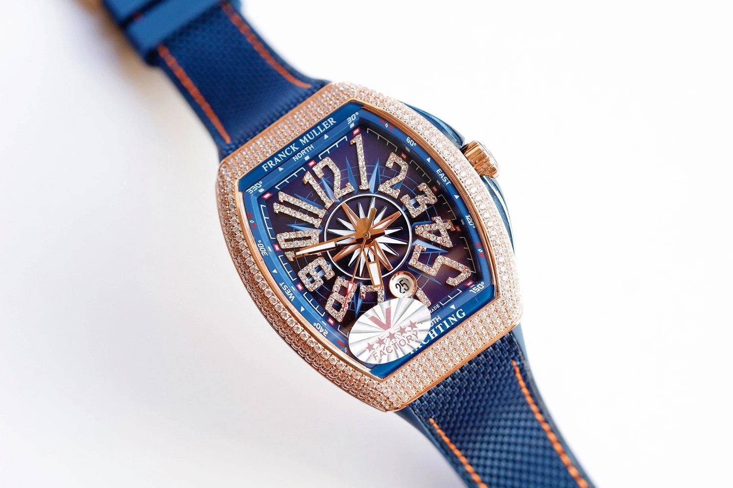 Breitling Chronomat Yachting Blue Dial Rose Gold Diamond-Set Watch Watches - 26