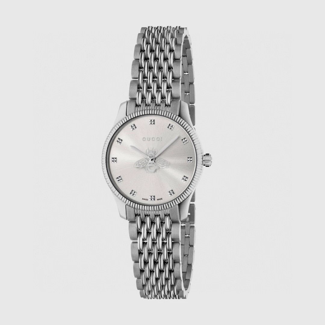 Gucci Bee Silver Stainless Steel Watch