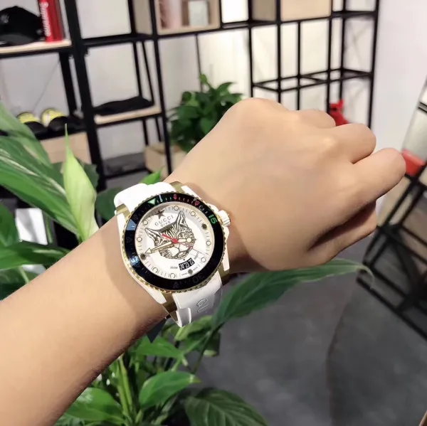 Gucci Dive Snake Black Rubber Watch Watches - 12