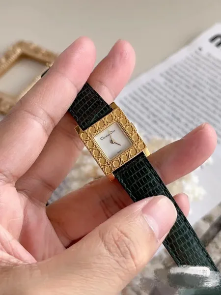 Dior La D de Dior Green Python Strap Quartz Watch Watches - 35