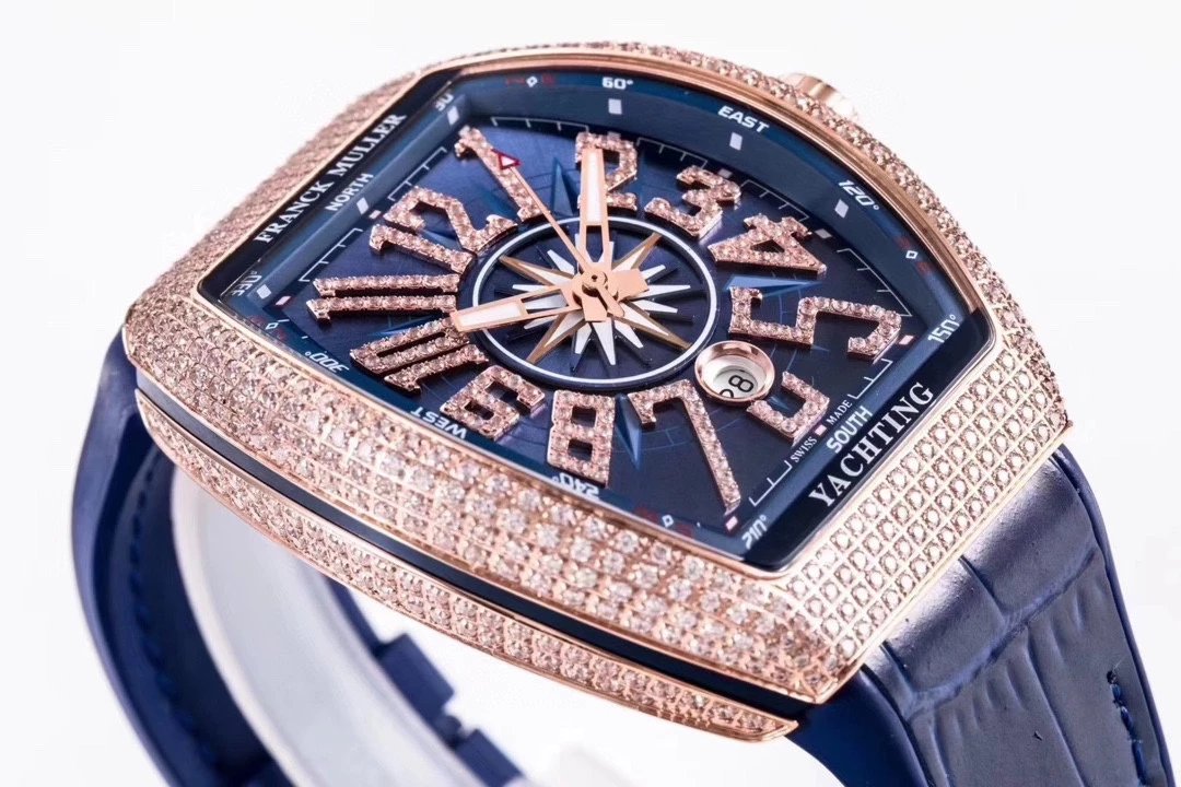 Breitling Chronomat Yachting Blue Dial Rose Gold Diamond-Set Watch Watches - 35