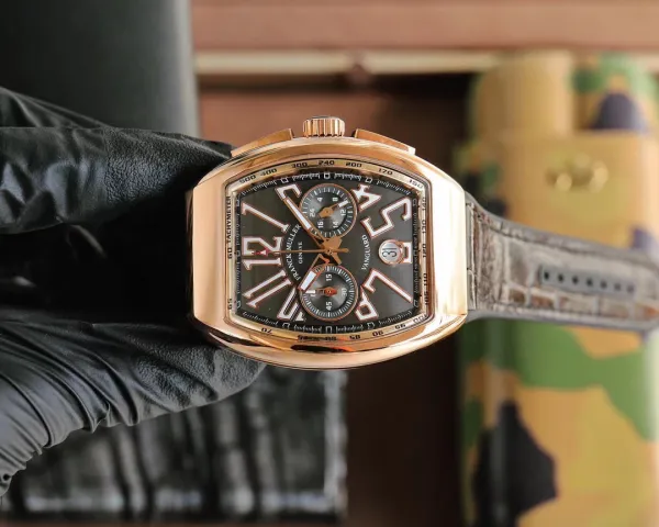 Franck Muller Vanguard Chronograph Blue Dial Mechanical Watch Watches - 6