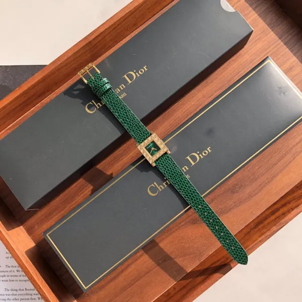 Dior La D de Dior Green Python Strap Quartz Watch Watches - 12
