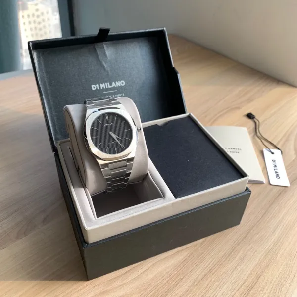 Design D1 Milano Ultra Thin Rose Gold Watch with Burgundy Dial Watches - 24