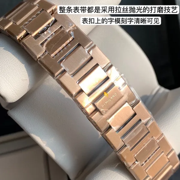 Design D1 Milano Ultra Thin Rose Gold Watch with Burgundy Dial Watches - 35