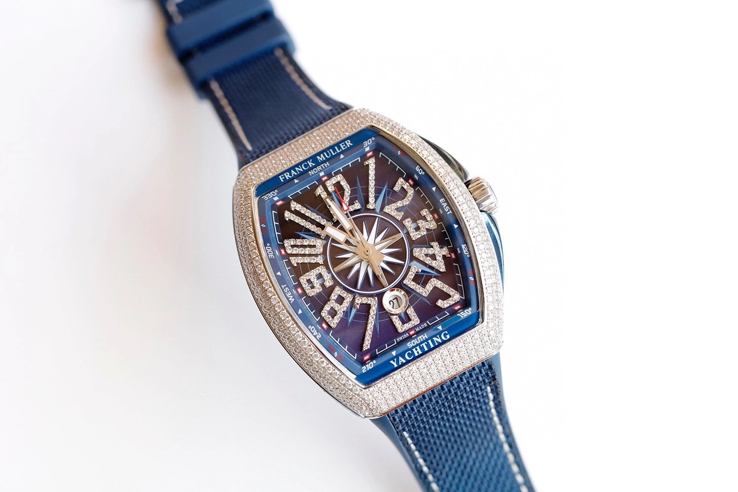 Breitling Chronomat Yachting Blue Dial Rose Gold Diamond-Set Watch Watches - 23