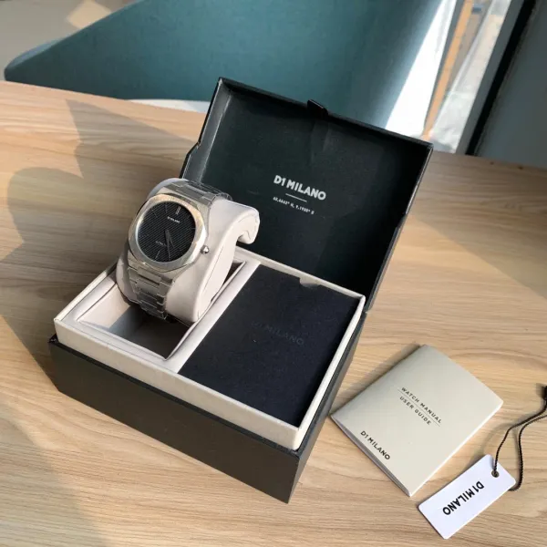 Design D1 Milano Ultra Thin Rose Gold Watch with Burgundy Dial Watches - 21