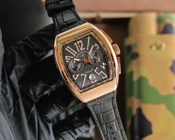Franck Muller Vanguard Chronograph Blue Dial Mechanical Watch Watches - 5