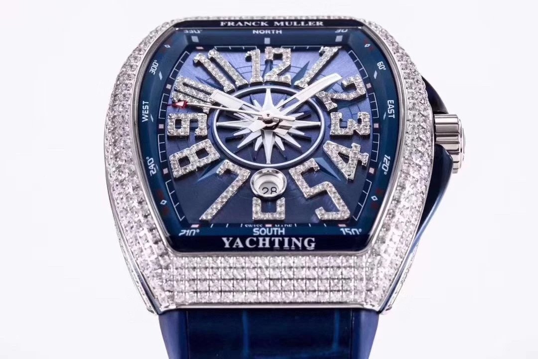 Breitling Chronomat Yachting Blue Dial Rose Gold Diamond-Set Watch Watches - 39