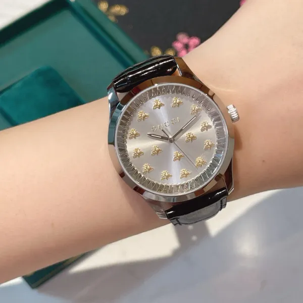 Gucci G-Timeless Pink Dial Stainless Steel Watch Watches - 35