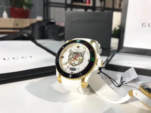 Gucci Dive Snake Black Rubber Watch Watches - 14