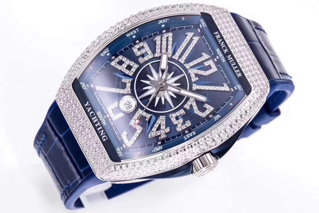 Breitling Chronomat Yachting Blue Dial Rose Gold Diamond-Set Watch Watches - 40
