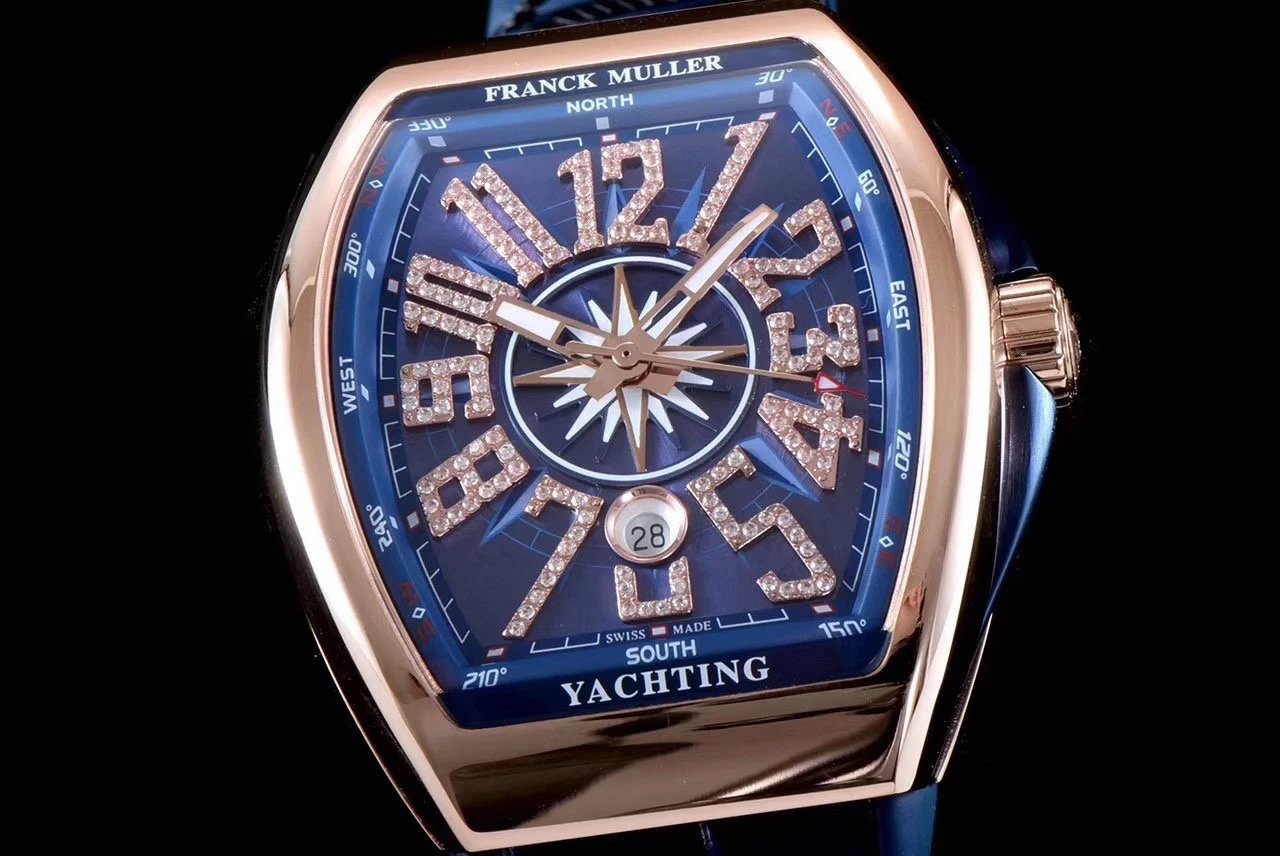 Breitling Chronomat Yachting Blue Dial Rose Gold Diamond-Set Watch Watches - 18