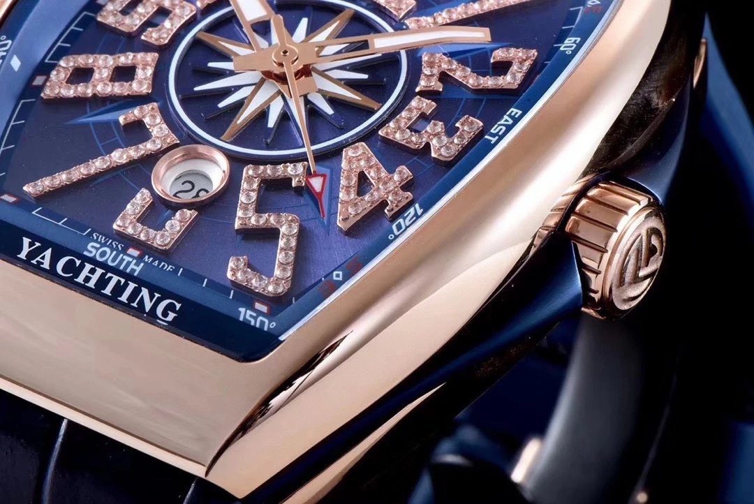 Breitling Chronomat Yachting Blue Dial Rose Gold Diamond-Set Watch Watches - 21