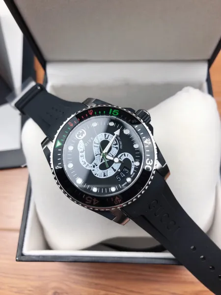 Gucci Dive Snake Black Rubber Watch Watches - 30