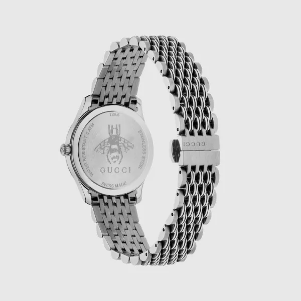 Gucci G-Timeless Bee Silver Dial Steel Watch Watches - 3