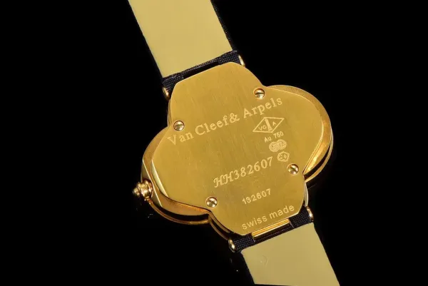 Van Cleef & Arpels Alhambra Black Dial Rose Gold Diamond Watch Watches - 43