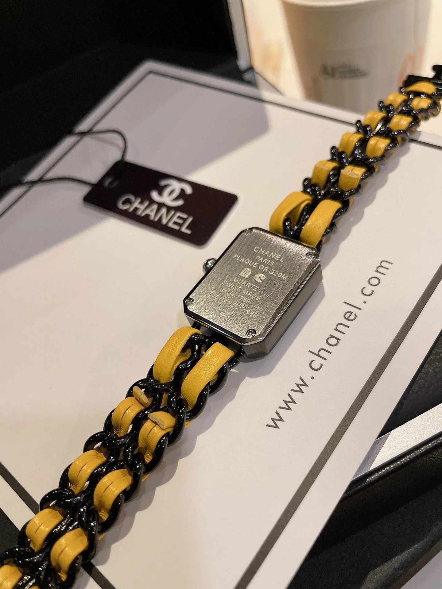 Chanel Première J12 Yellow and Black Chain Watch Watches - 24