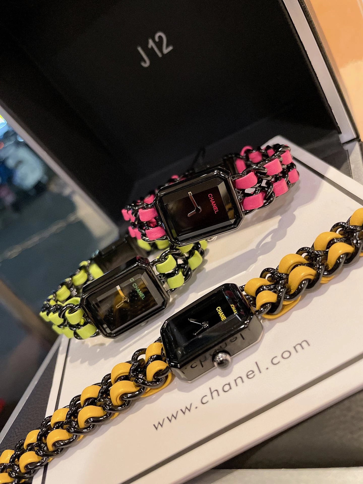 Chanel Première J12 Yellow and Black Chain Watch Watches - 25