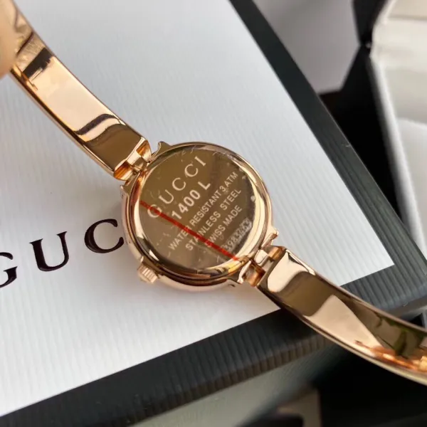 Gucci G-Timeless Diamond-Set Rose Gold Black Dial Watch Watches - 14