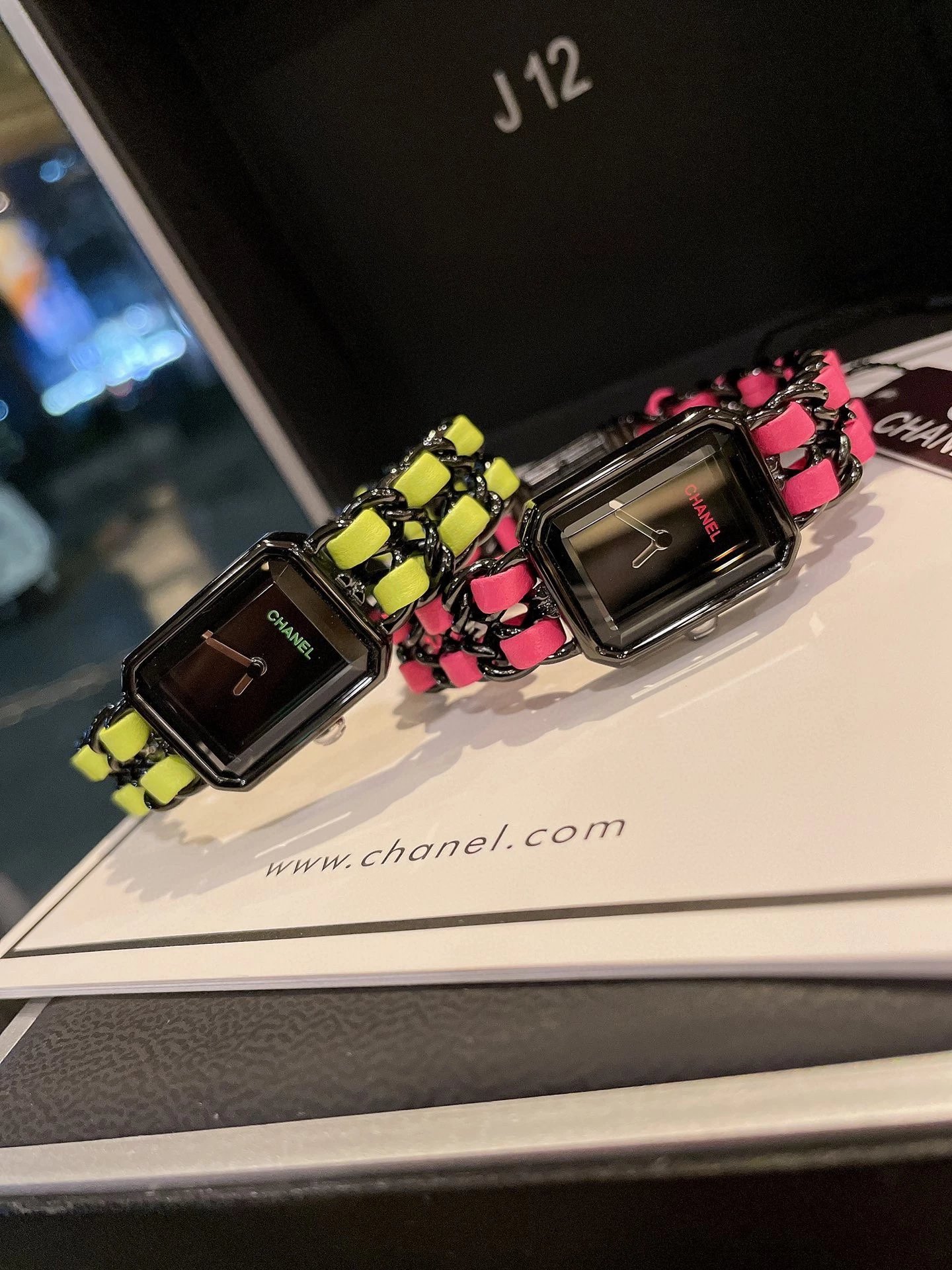 Chanel Première J12 Yellow and Black Chain Watch Watches - 19