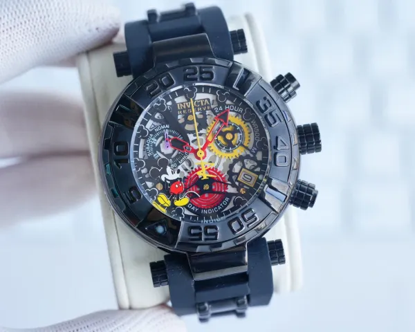 Design Invicta Reserve Mickey Mouse Chronograph Black Multicolor Watch Watches - 4